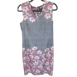 Karl Lagerfeld Paris Tweed Floral Dress Sleeveless Career Party